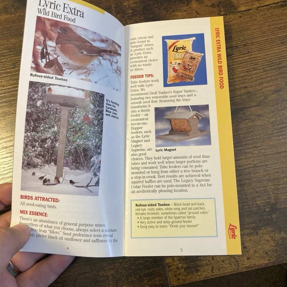 Lyric's Guide to Selective Bird Feeding Book Vtg Bird Food Feeder